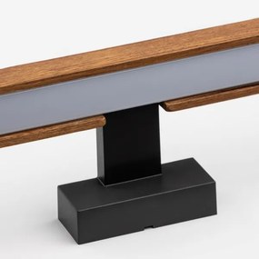 Aplică LED pentru oglindă Brilagi WOODY MIRROR LED/15W/230V IP44 stejar/negru