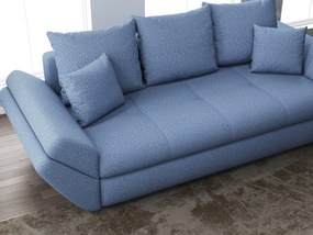 Canapea extensibilă dumonde cu ladă de depozitare si sezut confortabil din spuma high-density, Loana Enjoy Blue 250x100 cm