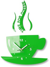 Ceas de perete "Este timpul pentru cafea" Verde