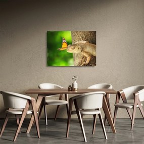 Tablou pe sticlă - Șopârlă (70x50 cm)