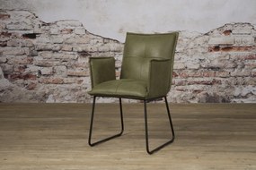 Scaun piele artificiala Seda verde
