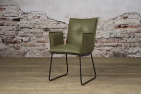 Scaun piele artificiala Seda verde