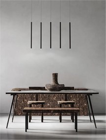 Lustra cu 5 pendule LED design tubular DANDIA
