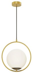 Lustra Pe Calbu Moderna Cu Glob Mat Alb E27 maxim 60W
