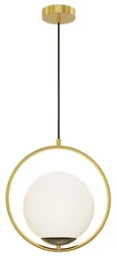 Lustra Pe Calbu Moderna Cu Glob Mat Alb E27 maxim 60W