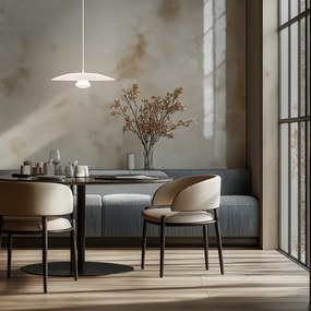 Lustră albă LED cu abajur din metal Lund – Candellux Lighting