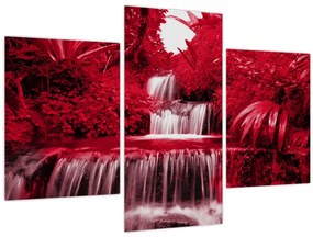 Tablou - Cascade indoneziene în roșu (90x60 cm)