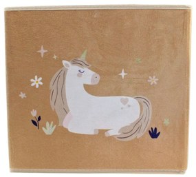 Cutie depozitare unicorn crem 30×30 cm