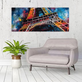 Tablou - Pictură a Turnului Eiffel II. (120x50 cm)