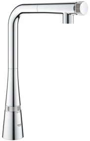 Grohe Zedra Baterie chiuveta bucatarie cu dus extractibil si buton SmartControl, crom