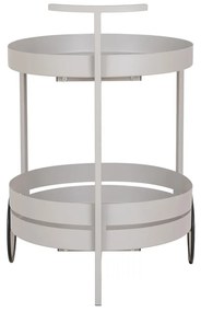 Cărucior Beja, oțel, gri, 2 rafturi 40x49,5x61 cm