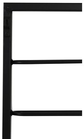 Raft pentru sticle de vin negru pentru perete din metal 42x120x6 cm Macaben – Light &amp; Living