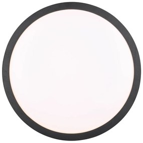 Plafonieră neagră LED ø 40 cm Iseo – Trio