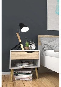 Noptieră albă/în culoare naturală Oslo – Tvilum