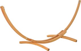 Outsunny Suport pied de hamac structură solidă din lemn de pin greutate maximă 120 Kg dim. 325L x 120l x 118H cm lemn natural | Aosom Romania