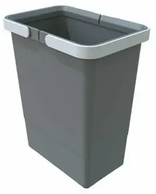 Coș de plastic Elletipi cu mânere 6 l,  gri, 6 l