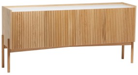 Comodă în culoare naturală joasă cu aspect de lemn de stejar 177x42 cm Bottrup – Woodman