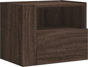 vidaXL Noptieră de perete, stejar maro, 45x30x35 cm