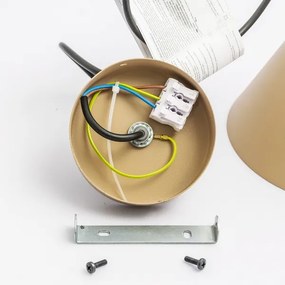 Pendul ETNA II pe cablu, 1xE27/15W/230V, diametru 18,5 cm, bej