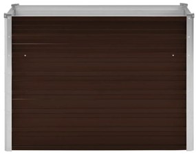 Strat inaltat de gradina, maro, 100x40x77 cm, otel galvanizat