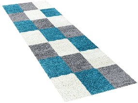 Covor tip traversă gri/turcoaz 80x250 cm Life – Ayyildiz Carpets