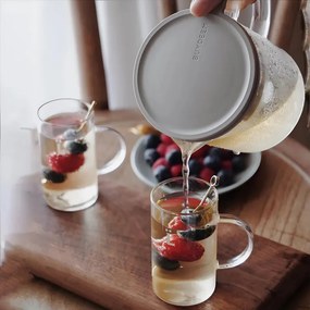 Cana cu infuzor pentru ceai BUYDEEM CD2001, 500 ml, Otel inoxidabil, Design elegant, Gri