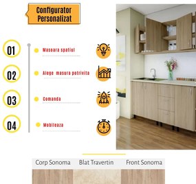 Configurator Bucatarie Modulara, Culoare Sonoma