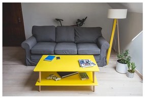 Măsuță de cafea cu 2 blaturi Ragaba KORO, alb