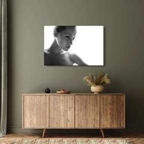 Tablou - Portretul femeii, alb- negru (90x60 cm)