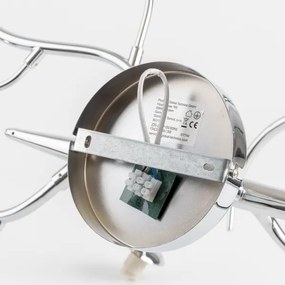 Brilagi - Lustră LED aplicată MISTEL 15xG9/3W/230V crom negru/fumuriu