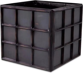 Ghiveci, Vas decorativ din otel inoxidabil Grid M bronz vintage