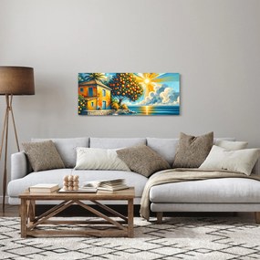 Tablou - Casă cu portocale I. (120x50 cm)