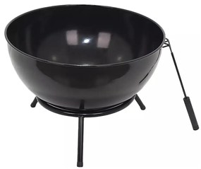 Focar portabil pentru lemne 57x30 cm, negru