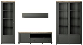 Set Living Jardon I, Lemn Masiv, Grafit