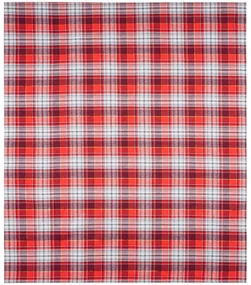 Față de masă Home Elements Carouri roșu-gri, 120 x 140 cm