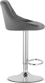 Reducere Scaun de bar gri VELVET KAST II. calitate.