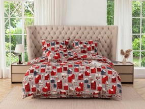 Lenjerie de pat din microfibra WINTER COTTAGE gri Dimensiune lenjerie de pat: 70 x 90 cm | 140 x 200 cm