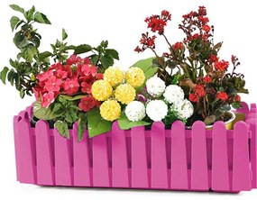 Jardiniera Fence, 9 l, tratata UV, ciclam, polipropilena