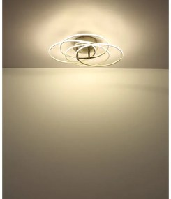 Plafoniera LED rotativa orientabila metal nichel KOMBOS