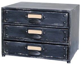 Cutie decorativa cu sertare, antique black Factory