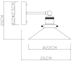 Globo 15053W - Corp de iluminat perete LENIUS 1xE27/60W/230V