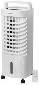 Răcitor mobil de aer cu afișaj LED Sencor 3 în 1 45W/230V alb + telecomandă
