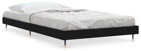 832198 vidaXL Cadru de pat, negru, 90x190 cm, lemn prelucrat