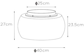 Plafonieră Lucide 45101/40/65 OLIVIA 3xE27/40W/230V d. 40 cm negru