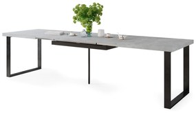 AVELLA Beton Deschis la culoare Atelier - MASĂ LOFT PENTRU SALON / DINING EXTENSIBILĂ PÂNĂ LA 3,1 m!
