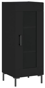 828797 vidaXL Servantă, negru, 34,5x34x90 cm, lemn compozit
