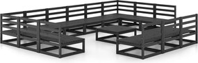 vidaXL Set mobilier de grădină, 14 piese, lemn masiv de pin
