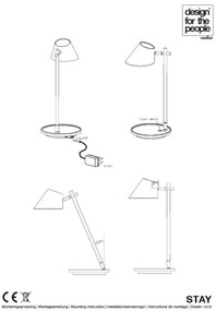 Lampa de masa LED multifunctionala Stay negru 48185003 DFTP