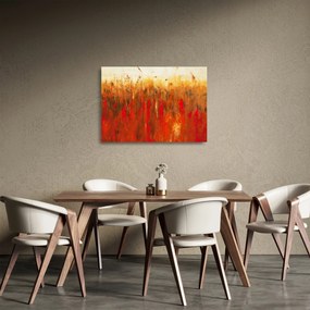 Tablou pe sticlă cu abstracție pictată (70x50 cm)