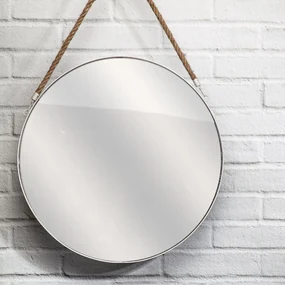 Oglinda rotunda alba MIRROR